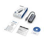 WAVLINK WL-NWU341G Laptop USB-C to 5000Mbps RJ45 LAN Ethernet Network Adapter, NWU341G