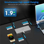 WAVLINK WL-UG75PD1-DH2 USB-C / Type-C Displaylink DL7400 Docking Station Support Quad Display, UG75PD1-DH2