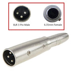 JUNSUNMAY XLR Male to 6.35mm Female Audio Adapter, XLR Male to 6.35mm Female