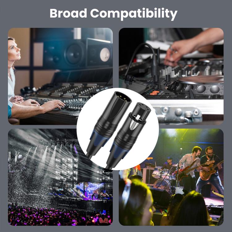 JUNSUNMAY 4 Pin XLR Male to Female Headphone Audio Adapter Cable, 0.5m, 1.8m, 3m, 5m, 10m