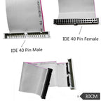 JUNSUNMAY 40 Pin IDE Female to Male HD Extension Cable for 3.5 & 5.25 Inch IDE Drives, F to M