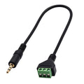 JUNSUNMAY 3.5mm Male to 3 Pin Stereo Audio Terminal Block Balum Connection Cable, Length: 30cm, 3.5mm Male to 3 Pin