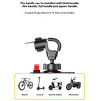 Z012 360 Degree Rotation Motorcycle Bicycle Handlebar Rearview Mirror Phone Mount