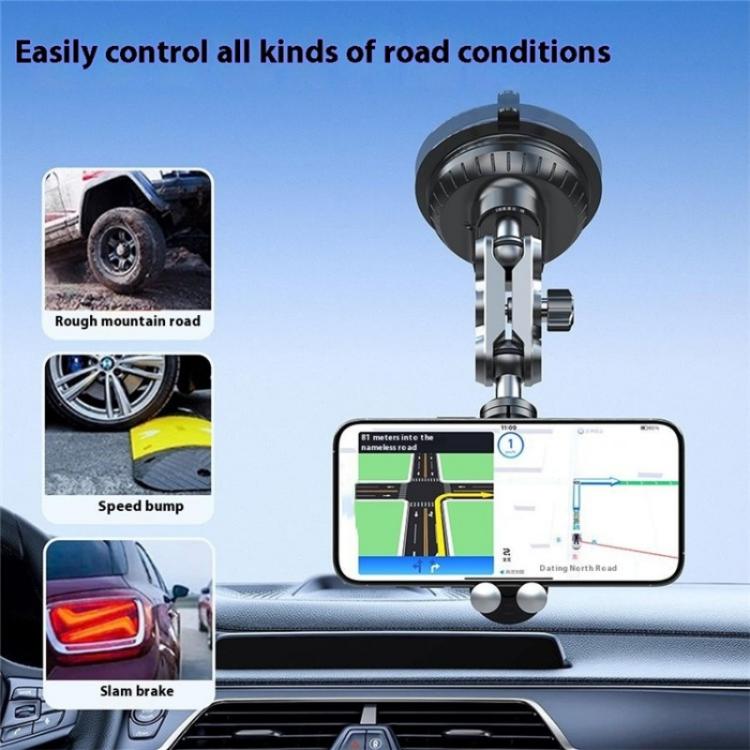 XWJ037 Suction Cup Base Long Arm Cellphone Bracket Short Type MagSafe Car Phone Holder, XWJ037