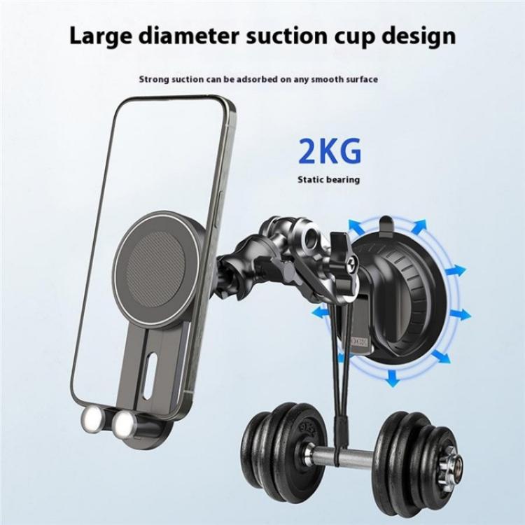 XWJ037 Suction Cup Base Long Arm Cellphone Bracket Short Type MagSafe Car Phone Holder, XWJ037