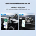 XWJ-JX04 Dashboard Windshield Magnetic Car Mount Suction Cup Base Long Arm Holder, XWJ-JX04 (Gear Type), XWJ-JX04 (Single Hole)