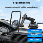 XWJ-JX04 Dashboard Windshield Magnetic Car Mount Suction Cup Base Long Arm Holder, XWJ-JX04 (Gear Type), XWJ-JX04 (Single Hole)