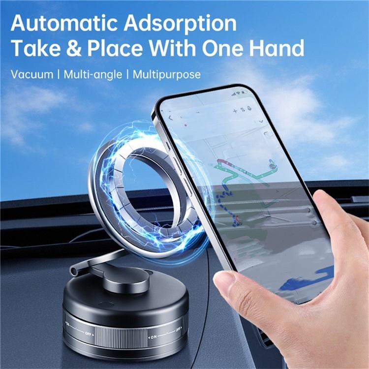 S11 360 Degree Rotation Foldable Alloy Phone Holde Dashboard Magnetic Car Phone Holde, S11