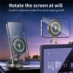 D1W Wireless Charger Magnetic Car Phone Holder Foldable Vacuum Suction Phone Mount Stand, D1W