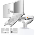 NORTH BAYOU F160-FP Tray Dual Arm Bracket Monitor Desk Mount Adjustable Laptop Holder, F160-FP