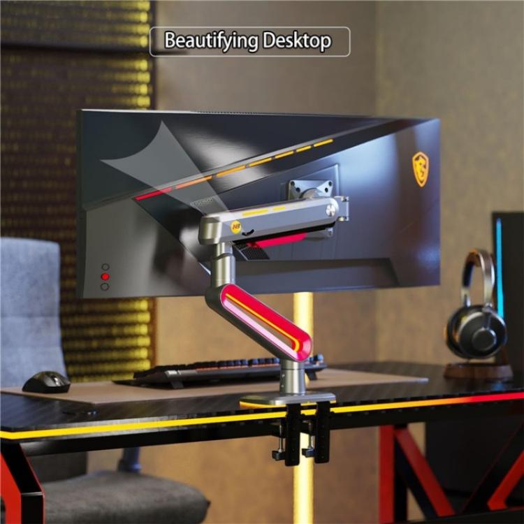 NORTH BAYOU L60 RGB Light Desk Mount Bracket 32-60 Inch Gaming Monitor Arm Stand, L60
