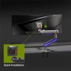 NORTH BAYOU G70 Height Adjustable Desktop Mount Mechanical Spring Gaming Monitor Stand, G70