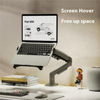 NORTH BAYOU F80-FP For 10-17 Inch Laptop Height Adjustable Desktop Mount Bracket, F80-FP