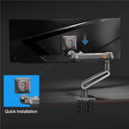NORTH BAYOU A6 Flat Ultrawide Curved Display Bracket 27-50 Inch Monitors Ergonomic Stand, A6