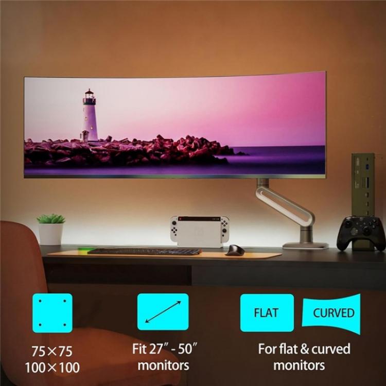 NORTH BAYOU A6 Flat Ultrawide Curved Display Bracket 27-50 Inch Monitors Ergonomic Stand, A6