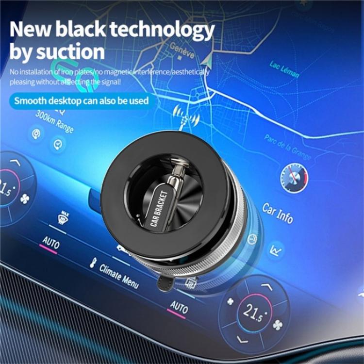 SD08 360 Degree Rotation Magnetic Car Mount Foldable Stand Vacuum Suction Phone Holder, SD08
