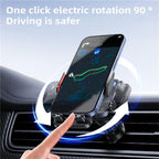 SD19 Wireless Charger 15W Magnetic Fast Charging Car Air Vent Mount Phone Holder, SD19 (Black), SD19 (Grey)