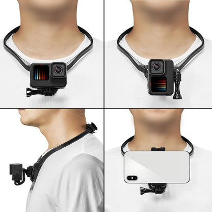 Sports Camera Lazy Neck Bracket Phone Clamp Mount