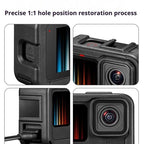 Dual Cold Shoes Frame Expansion PA Cage with Side Interface Cover, For GoPro HERO13 Black / HERO12 Black