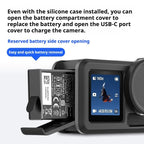 Soft Silicone Shockproof Protective Case Cover with Lens Cap, For DJI Action 5 Pro / 4 / 3