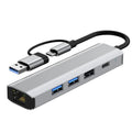 2501 RJ45 Gigabit Network Card Converter USB-C / USB to Ethernet Adapter, 2501