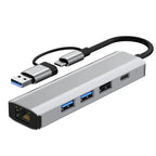 2501 RJ45 Gigabit Network Card Converter USB-C / USB to Ethernet Adapter, 2501