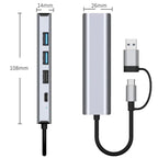 2501 RJ45 Gigabit Network Card Converter USB-C / USB to Ethernet Adapter, 2501
