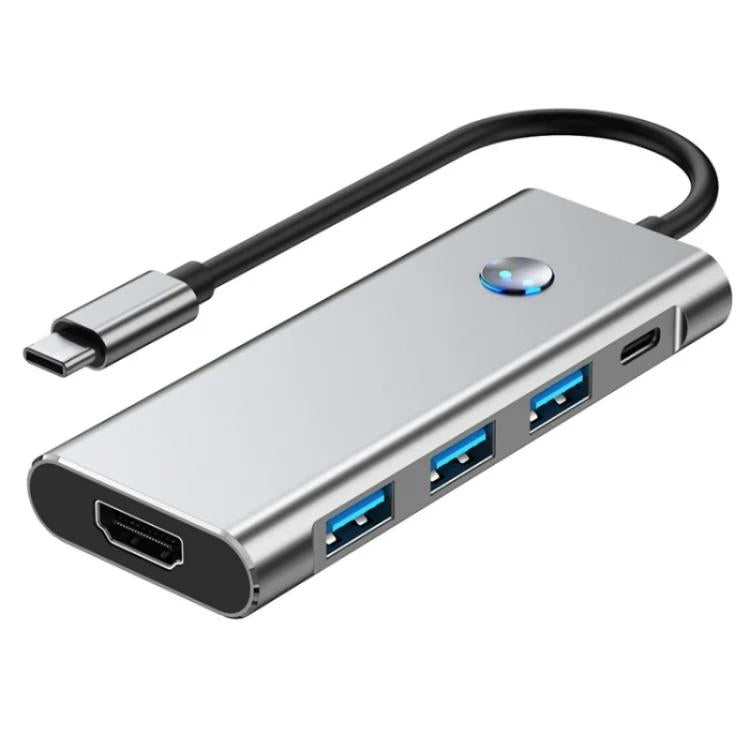 2425 7 In 1 Type-C Hub USB 3.0 PD 100W 4K HD Adapter For Laptops, 2425