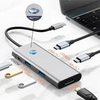 2426 One-Key Screen Off Type-C to 2 x USB3.2, HD, PD100W, 2 x USB-C3.2 HUB, 2426
