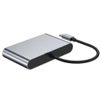 2322 Type-C to RJ45, 4K/30HZ HD, USB 3.0, PD100W Charging Port Aluminum Shell HUB, 2322