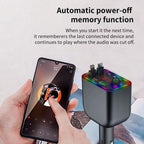 Y4 Retractable Cable Super Fast Charging Car Charger Bluetooth-Compatible MP3 Player, Y4