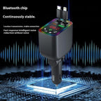 L5 Car Bluetooth-Compatible MP3 Player Hands Free Calling FM Transmitter Fast Charger, L5
