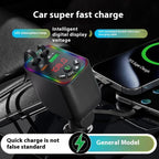 L5 Car Bluetooth-Compatible MP3 Player Hands Free Calling FM Transmitter Fast Charger, L5