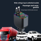 L5 Car Bluetooth-Compatible MP3 Player Hands Free Calling FM Transmitter Fast Charger, L5