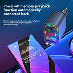 Y10 With Retractable Type C + iP Cable Car Charger FM Transmitter Bluetooth MP3 Player, Y10