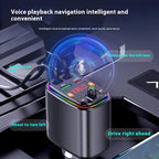 Y10 With Retractable Type C + iP Cable Car Charger FM Transmitter Bluetooth MP3 Player, Y10