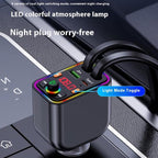 Y6 Retractable Cable EQ Adjustment Bluetooth FM Transmitter Car Charger MP3 Player, Y6