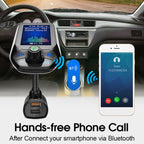T43 Car Bluetooth Mp3 Multi-function Large Color Screen QC3.0 Bluetooth Car Charge Lossless Car Bluetooth Player, T43