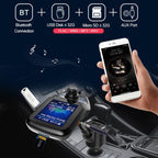 T43 Car Bluetooth Mp3 Multi-function Large Color Screen QC3.0 Bluetooth Car Charge Lossless Car Bluetooth Player, T43