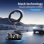 K12 Vacuum Suction Mount Foldable 360 Rotation Magnetic Car Phone Holder, K12 (Black), K12 (Silver)