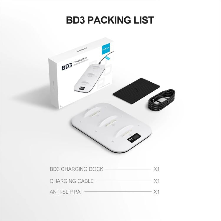 BOBOVR BD3 Charging Dock for 3x B100 Battery 30W Fast Charger Base, BD3