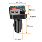 BC98 Car PD 36W Fast Charging QC3.0 Charger FM Transmitter Bluetooth 5.3 Hands-Free Call, BC98