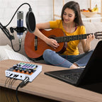 C200 For Live Streaming / Singing Sound Card Audio Mixer Bluetooth Adjustable Mixing Console, C200