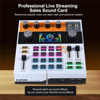 C200 For Live Streaming / Singing Sound Card Audio Mixer Bluetooth Adjustable Mixing Console, C200