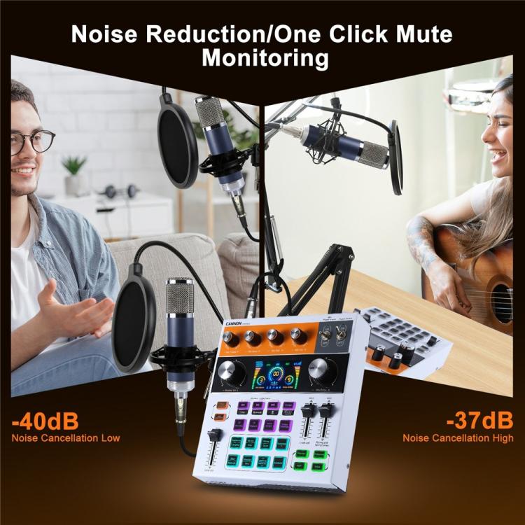 C200 For Live Streaming / Singing Sound Card Audio Mixer Bluetooth Adjustable Mixing Console, C200