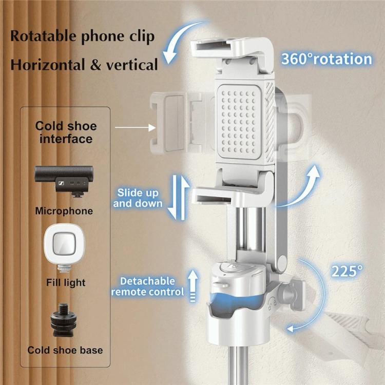 Jmary MT-18 Extendable Phone Holder Wireless Control Mini Phone Selfie Stick Tripod, MT-18 (White), MT-18 (Black)