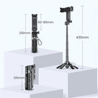 Jmary MT-18 Extendable Phone Holder Wireless Control Mini Phone Selfie Stick Tripod, MT-18 (White), MT-18 (Black)