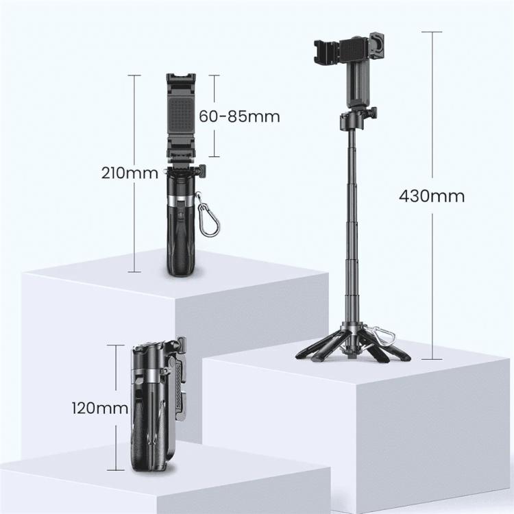 Jmary MT-18 Extendable Phone Holder Wireless Control Mini Phone Selfie Stick Tripod, MT-18 (White), MT-18 (Black)