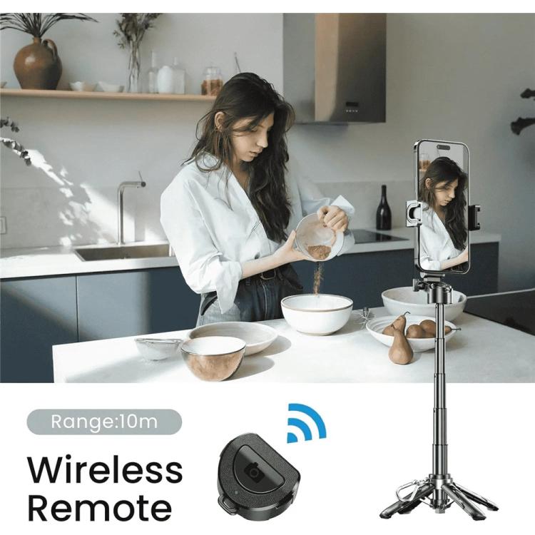 Jmary MT-18 Extendable Phone Holder Wireless Control Mini Phone Selfie Stick Tripod, MT-18 (White), MT-18 (Black)