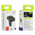 PDF2 With Ambient Light Fast Charger FM Transmitter Bluetooth Hands Free Call MP3 Player, PDF2
